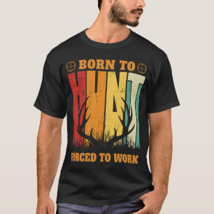 Camiseta Nascer de Hunt Funny Caça Mens