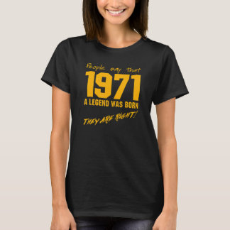 Camiseta Nascer de Legenda 1971 Celebração da Vintage de An