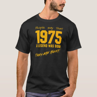 Camiseta Nascer de Legenda 1975 Celebração da Vintage de An