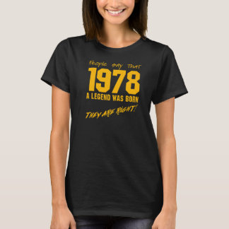 Camiseta Nascer de Legenda 1978 Celebração da Vintagem de A