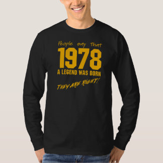 Camiseta Nascer de Legenda 1978 Celebração da Vintagem de A