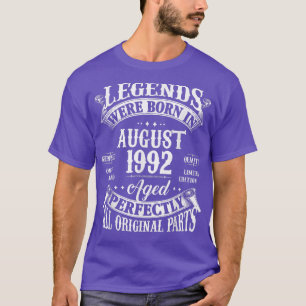 Camiseta nascer De Legenda De 30 Anos Em Agosto De 1992 Vin