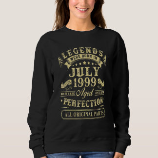 Camiseta nascer De Legendas De Aniversário Em Julho De 1999