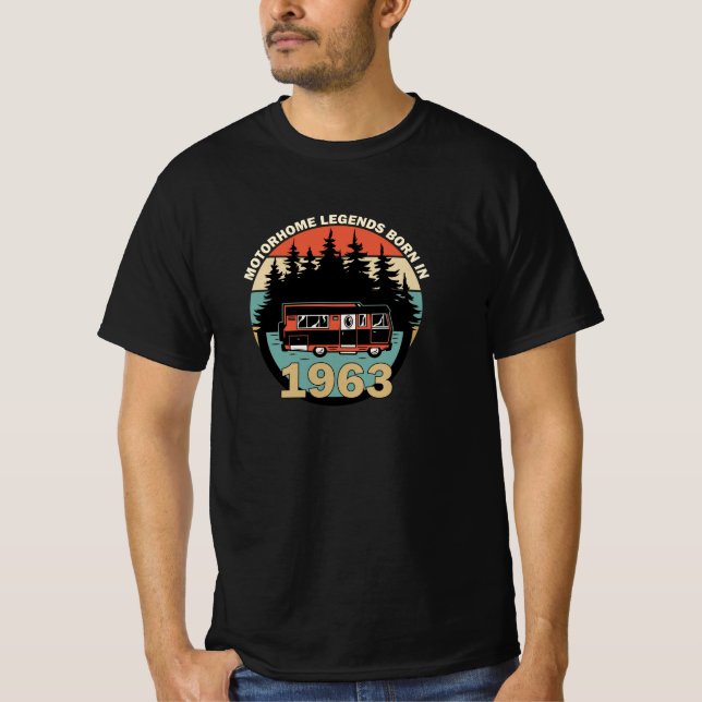 Camiseta Nascer De Legendas Do Motorhome Em 1963 (Frente)