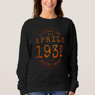 Camiseta Nascer De Legendas Em Abril De 1932 Aniversário De
