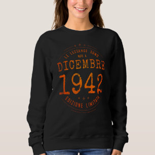 Camiseta Nascer De Legendas Em Dezembro De 1942 80 Birthday