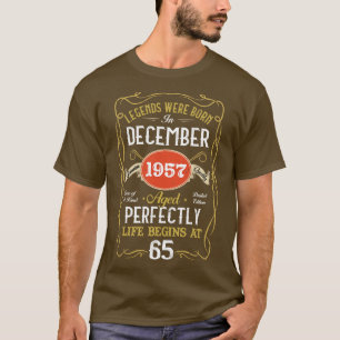 Camiseta Nascer De Legendas Em Dezembro De 1957 65º Anivers