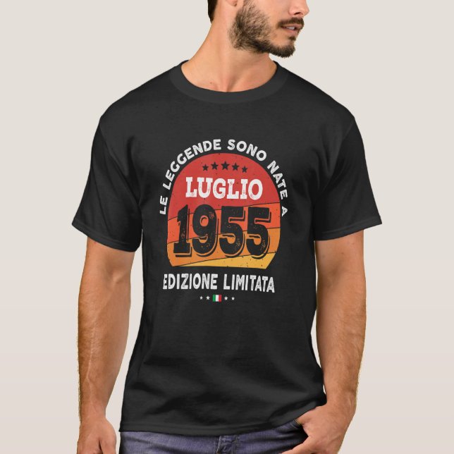Camiseta Nascer De Legendas Em Julho De 1955 67º Aniversári (Frente)