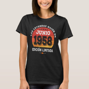 Camiseta Nascer De Legendas Em Junho De 1958 64º Aniversári