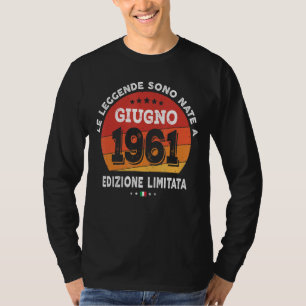 Camiseta Nascer De Legendas Em Junho De 1961 61º Aniversári