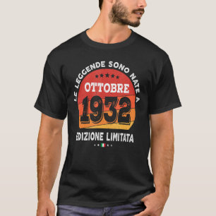 Camiseta Nascer De Legendas Em Outubro De 1932 90 Aniversár