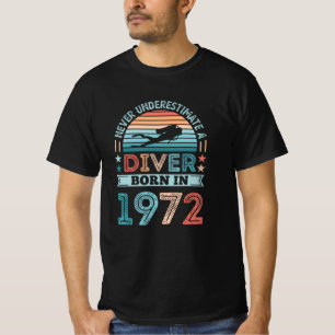 Camiseta nascer de mergulho Ventilador de Presente de 1972