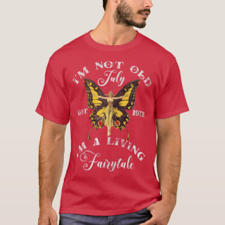 Camiseta Nascer De Mulheres Em Julho De 1972 Para Mulheres,