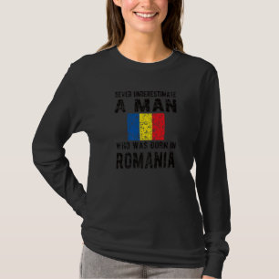 Camiseta Nascer De Mulheres Na Romênia Bandeira Romena Raíz