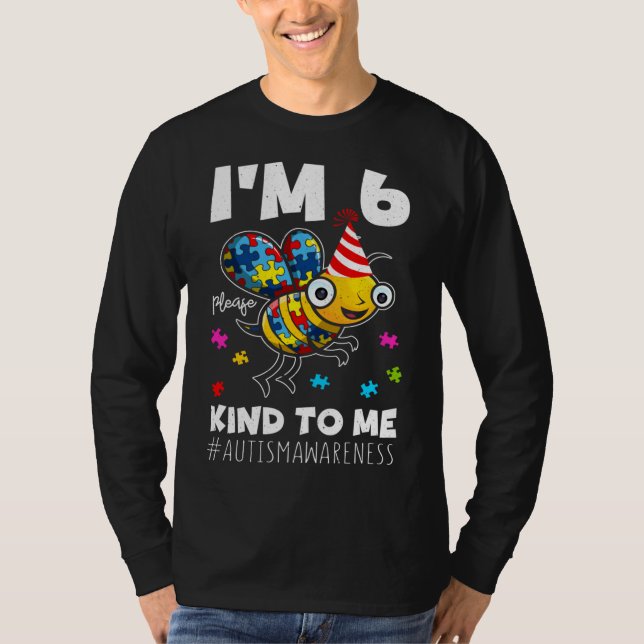 Camiseta Nascer De Nascimento De Autismo Com Quebra-cabeça  (Frente)