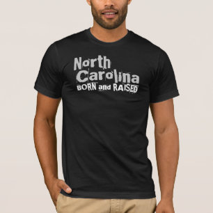 Camiseta NASCER de North Carolina e AUMENTADO