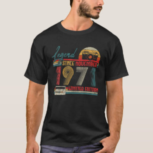 Camiseta Nascer De Novembro De 1971 Legenda Desde Novembro