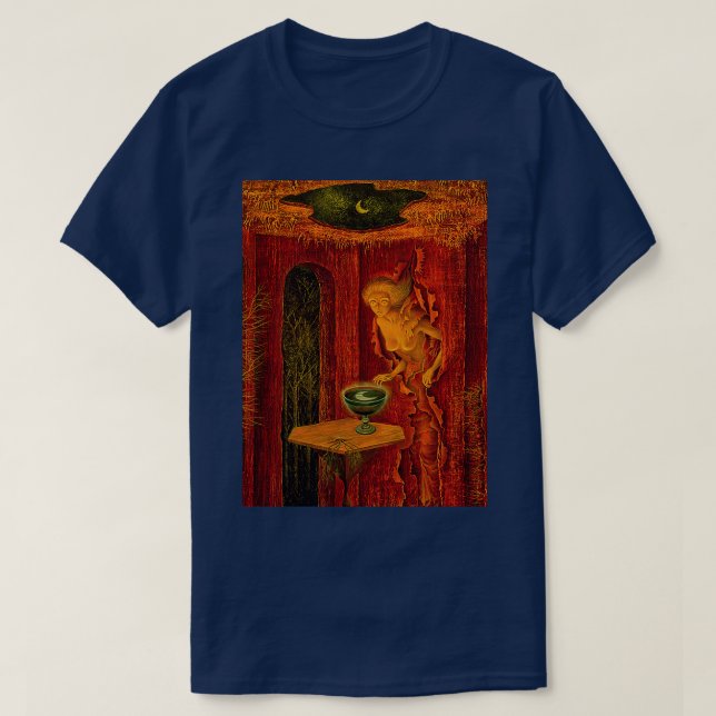 Camiseta Nascer de novo por Remedios Varo (Frente do Design)
