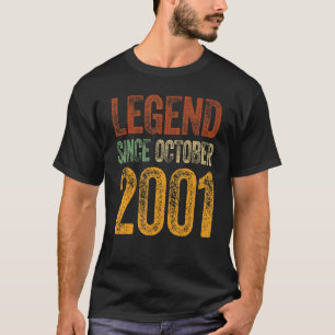 Camiseta Nascer De Outubro De 21 Anos De Legenda Desde 2
