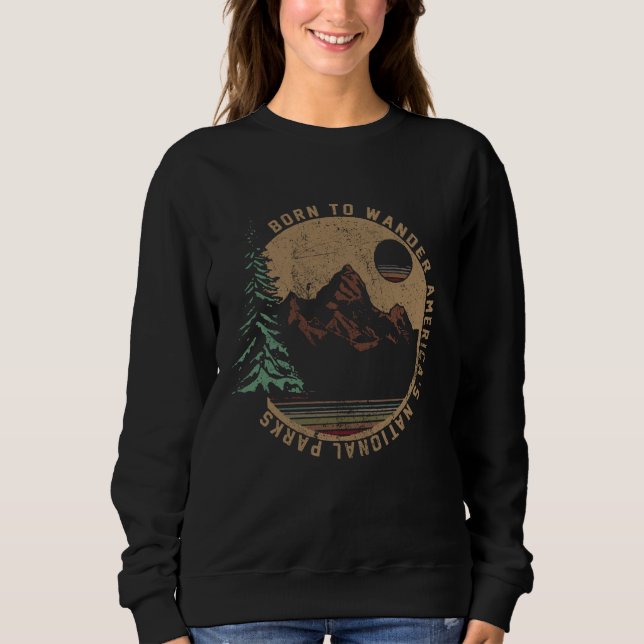Camiseta Nascer de passear pelos parques nacionais da Améri (Frente)
