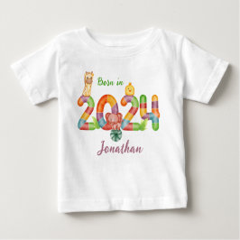 Camiseta nascer de presente personalizado para bebês em 202