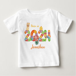 Camiseta nascer de presente personalizado para bebês em 202