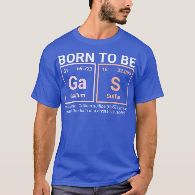 Camiseta Nascer de Química Elementar para Desenho de Tee Ga (Frente)