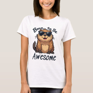 Camiseta Nascer de ser incrível - Capybara lança-camiseta