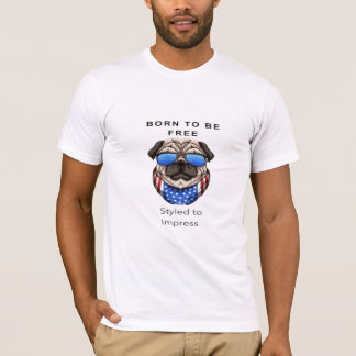 Camiseta Nascer de ser livre, estilizado para o estilo