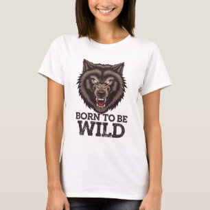 Camiseta Nascer de ser Lobo Selvagem: Espírito Alfa Indomad