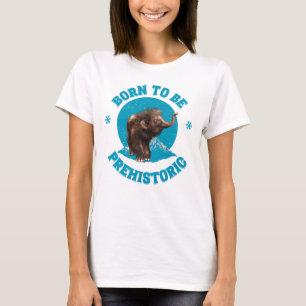 Camiseta Nascer de ser pré-histórica Wooly Mammoth Baby