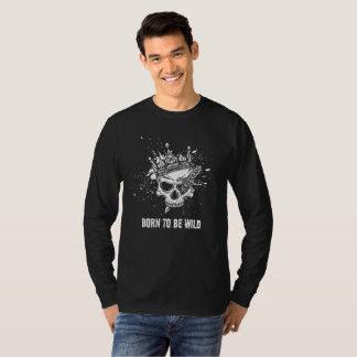 Camiseta Nascer de ser selvagem - Crânio com arte granja co