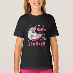 Camiseta Nascer de ser um mago-brilho Unicórnio