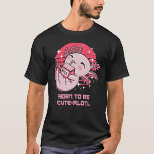 Camiseta Nascer de ser uma Alotl branca Axolotl Animal Pun