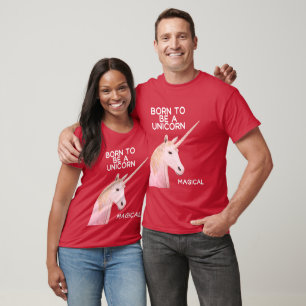 Camiseta Nascer de ser uma Estátua de Unicórnio e Unísex Má