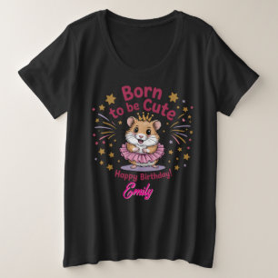 Camiseta Nascer de ser uma garota bonita de aniversário de