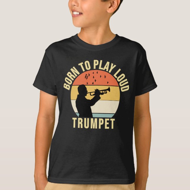 Camiseta Nascer de tocar um som alto com o presente de músi (Frente)