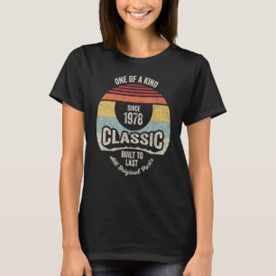 Camiseta Nascer De Vintage Em 1978, Aniversário De 44 44 An