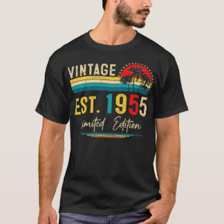 Camiseta Nascer De Vintagem Da Festa de aniversário Retroat