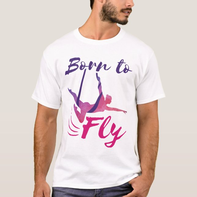 Camiseta Nascer de Yoga aérea para voar (Frente)