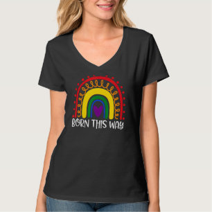 Camiseta Nascer Dessa Maneira O Arco-Íris Gay Lésbicas Tran