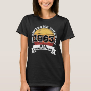 Camiseta nascer do aniversário de 60 anos em 1963 60º