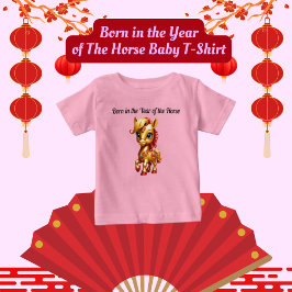 Camiseta Nascer do Ano da Camisa-T do Bebê-Cavalo