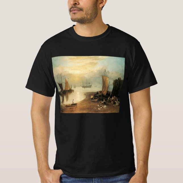 Camiseta Nascer do Sol Através do Vapor por Joseph Turner (Frente)