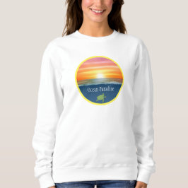 Camiseta Nascer do sol no oceano e tartaruga