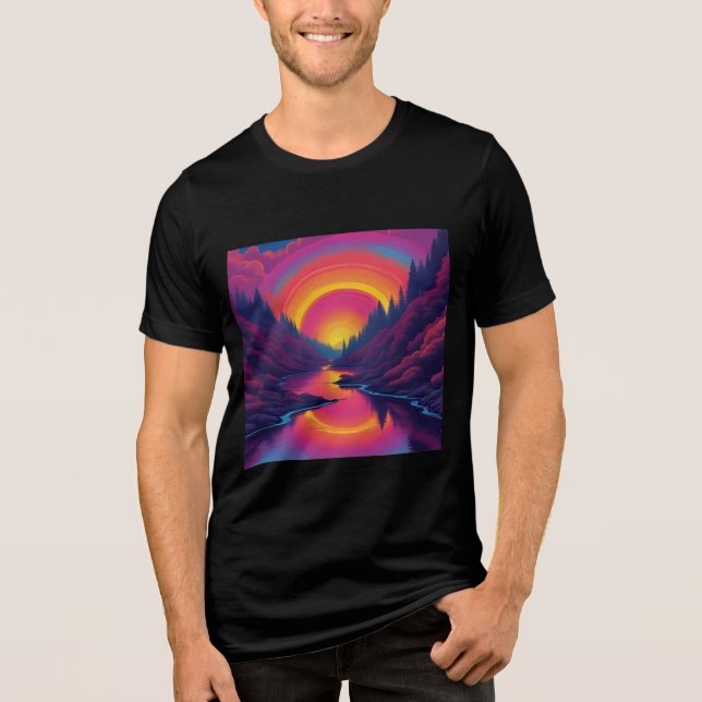 Camiseta Nascer do Sol Sobre o Lago (Frente)