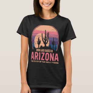 Camiseta Nascer E Levantado No Estado Da Arizona Do Desfila