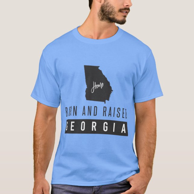 Camiseta Nascer E Levantamento Da Geórgia (Frente)
