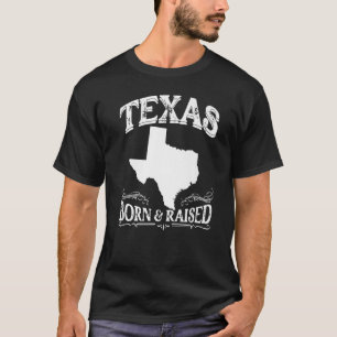 Camiseta Nascer e Raise do Longhorn State Texas Pride Texas