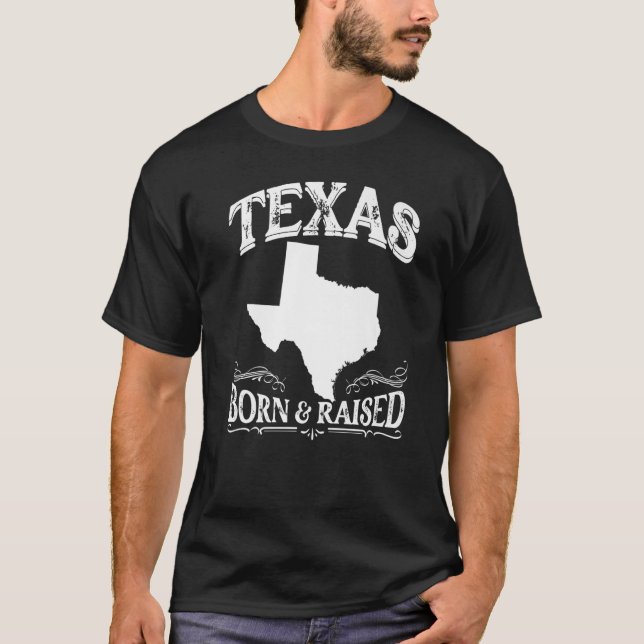 Camiseta Nascer e Raise do Longhorn State Texas Pride Texas (Frente)